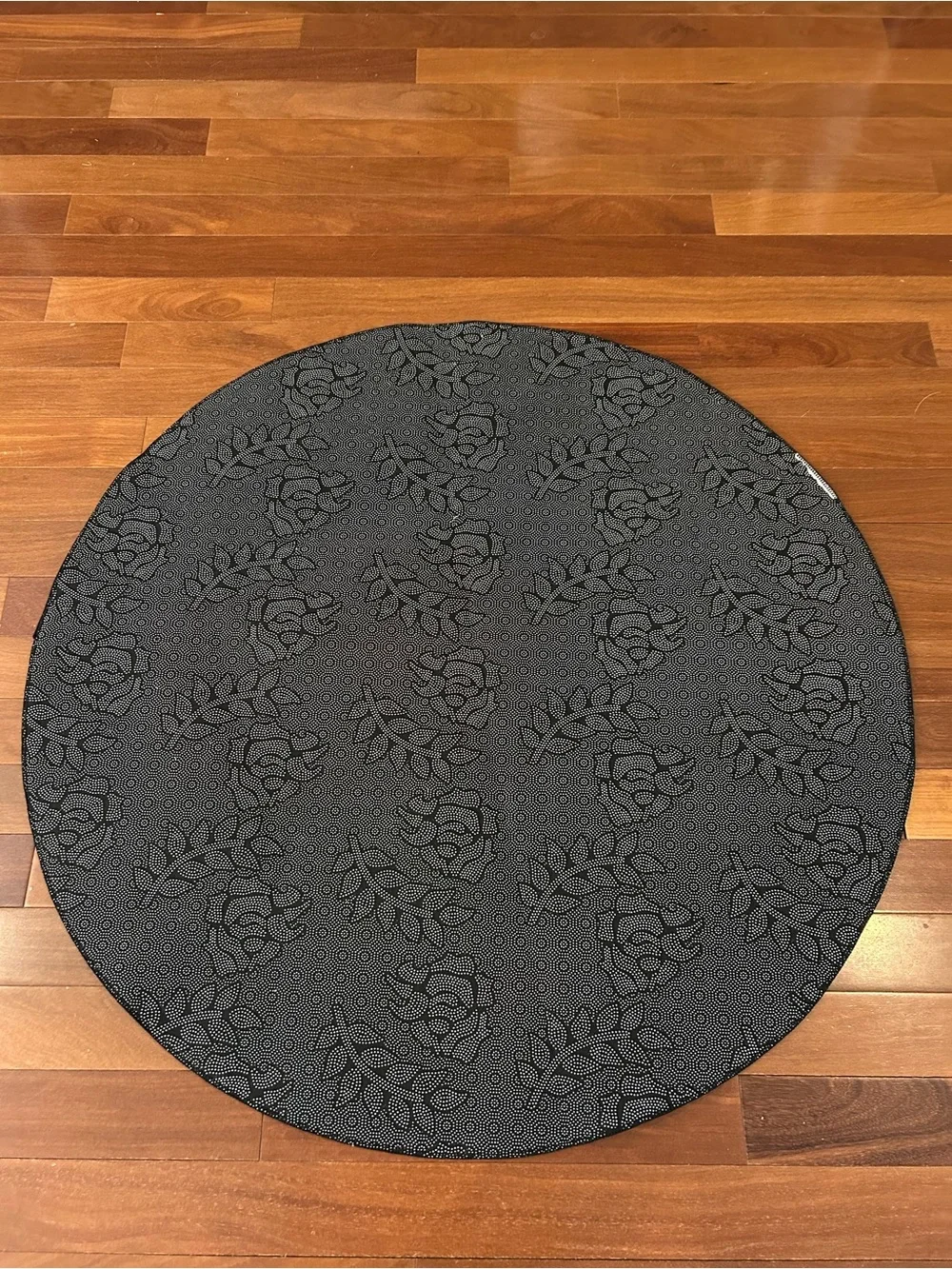 Source Unknown Nautical Compass Rug/Tapestry in Teal and Brown